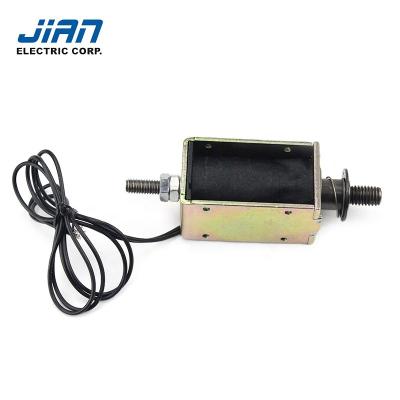 China General DC 6V 12V 24V Open Frame Solenoid Linear Stroke 4mm Pull Push Micro Solenoid for sale