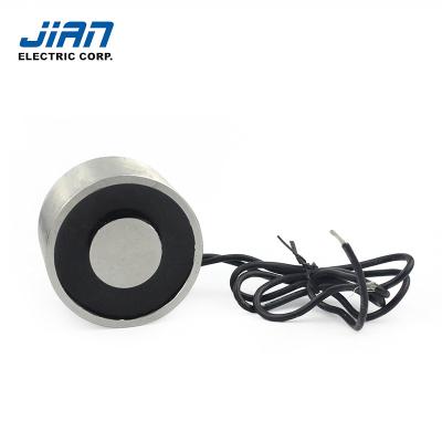 China JSP-6037 Hotels Electro Suction Holder 100.00kgs (1000N) Mini Electric Magnet 24V DC Electromagnet for sale