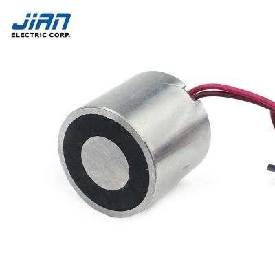 China JSP-3229K Hotels Circular Solenoid Electromagnet 24V DC Electric Holding Electromagnet Around Solenoid Magnetic Chuck for sale