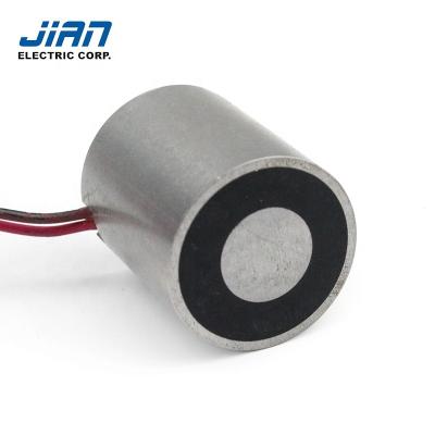 China JSP-2529K Hotels Mini Solenoid Electromagnets Various Round Electromagnets Form Holding Electromagnet 12kgs for sale