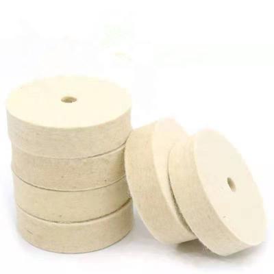 China 100% Wool Australia Wool White Wool Hard Felt 100% Glass Polishing Wheel for sale