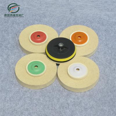 China Wheel With Cover Wholesale High Quality 100% Wool Felt Grinding Wheel For Granite for sale