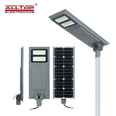 China ALLTOP aluminum parks high lumen 100w ip67 waterproof outdoor all in one led solar street light zu verkaufen