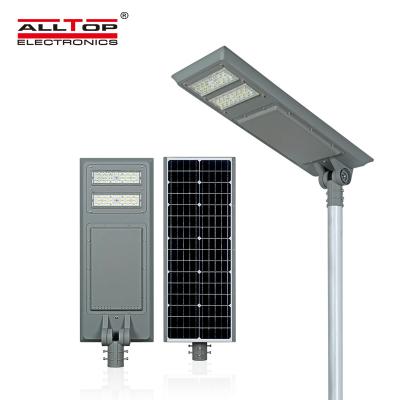 China ALLTOP new road design ip65 waterproof outdoor fitted smd 40w 60w100w integrated all in one solar led street light en venta