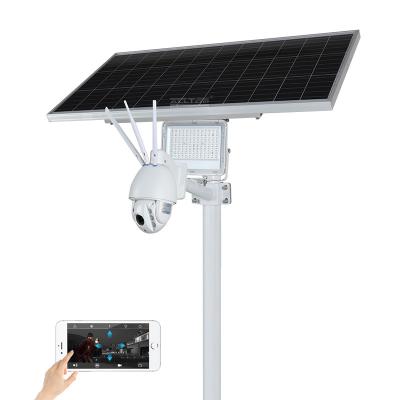 China ALLTOP Sports Stadiums Remote Control 80w Wireless Solar Flood Light With Wifi CCTV Camera en venta