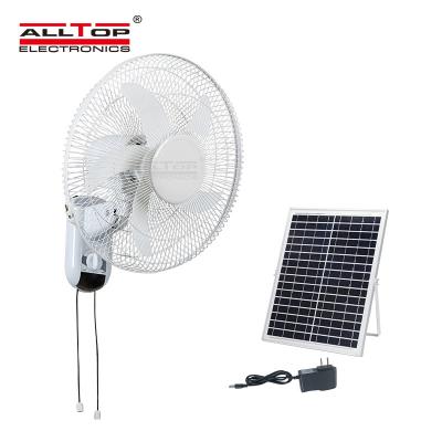 China Hot Selling Hotel ALLTOP 16 Inch Wind Angle Air Supply Mute And Energy Saving Solar Wall Mounted Fan for sale