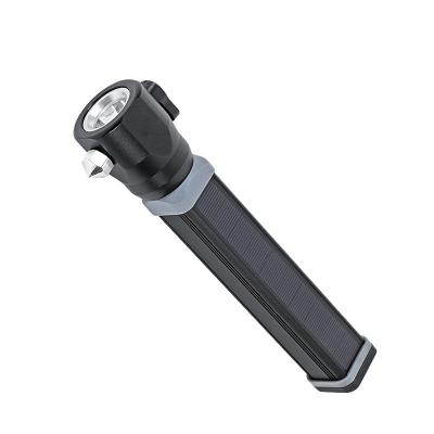 China Multi-Functional Emergency Rechargeable Hammer Torch Aluminum Solar Tactical Led Torch Flashlight en venta