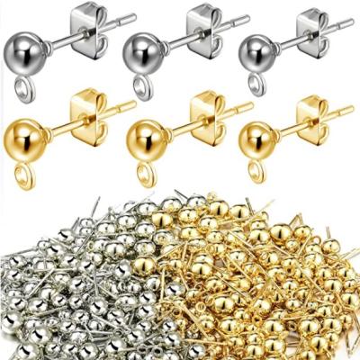 China Fashion pearl needleBall ear pins with butterfly styleRubber earring safety backs spare 1000pair jewelry for sale