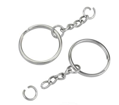 China KINGFOREST 100PCS Key Holder Split Key Ring with 1 Inch Chain and Jump Rings, Split Key Ring with Silver Color Chains Metal Split Key Chain R for sale