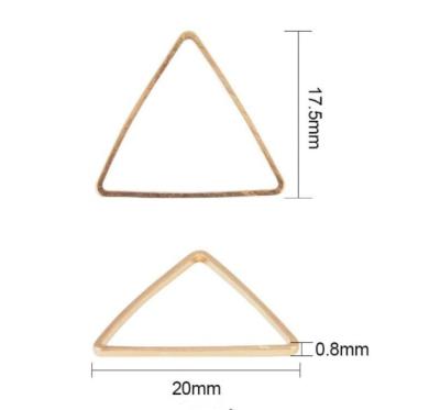 China Jewelry making geometric triangular copper ring make earrings, necklaces, accessories and hand-assortment for sale