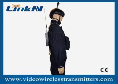 China  Police  Manpack Video Transmitter COFDM HDMI & CVBS Two-way Intercom AES256 Battery Powered for sale