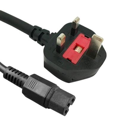 China Home Appliance BS Approved 5A 250V Socket 13A Fuse With IEC 2 Pin Female Mains Lead For Hair Dryer AC Cord 1.5M Uk C7 for sale