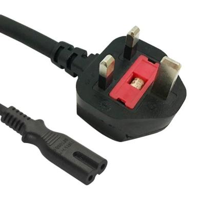 China Home Appliance BSI 3P Plug To IEC IEC-60320 Connector C13 Power Cord Type Fused Wholesale UK Power Plug Power Cord for sale