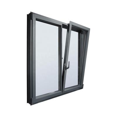 China Magnetic Screen 2023 newest North America standard thermal break triple glass tilt turn window with stainless steel screen for sale