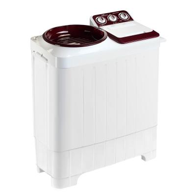 China Hotel Tub Semi Automatic Twin Clothes Washing Machine With Dry Basin 7kg Series Plastic Cover for sale