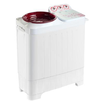 China Hotel Tub Semi Automatic Twin Clothes Washing Machine With Basin 7kg Series Tempered Glass Dry Cover for sale