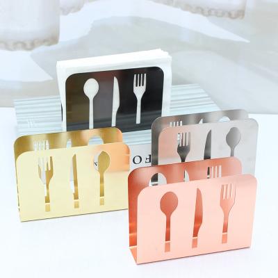 China Factory Wholesale Good Quality Stainless Steel Plating CLASSIC Colors Gold Tissue Tissue Paper Napkin Holder for sale