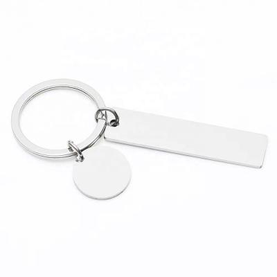 China Fast Logo Custom Metal Blank Key Ring Tag Stainless Steel Key Chains Of Business Gift Delivery for sale