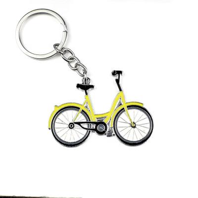 China Custom Hard Enamel Logo Keychains Metallic Key Rings Soft Iron Promotional Gifts for sale