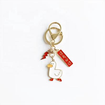 China Cute Designs Iron Duck Rabbit Promotional Gifts Metal Head Chain Custom With Pendants for sale