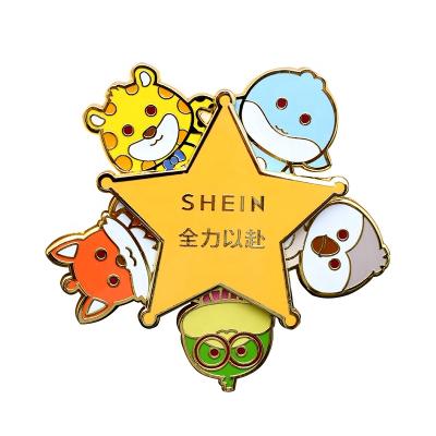 China All Area Design Cute Zinc Alloy Metal Badge Custom Hard Soft Enamel Lapel Pin for sale