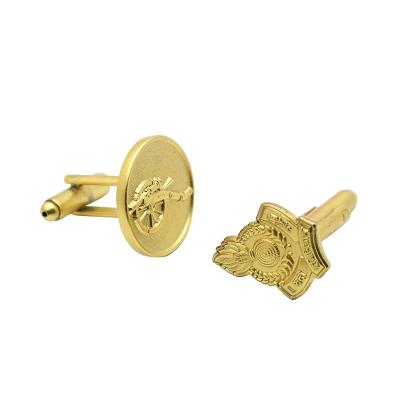 China All Area Custom Personalized Logo Gold Metal Decoration Luxury Cuff Links Wholesale Price High Quality for sale