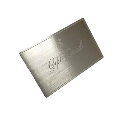 China All Area Custom Advertising Products Frosted Brushed Silver Metal Stainless Steel Sublimation Business Name Card for sale