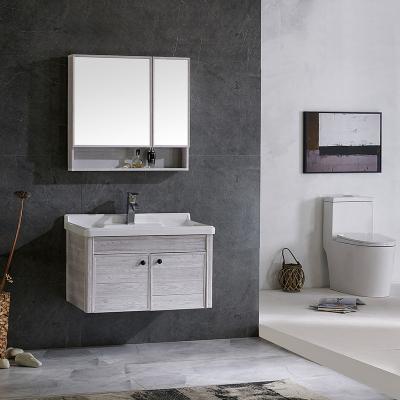 China Modern Wall Mounted Aluminum Mirror Cabinet Clearance Bathroom Vanity for sale