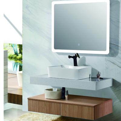 China Rustic Modern Nordic Style Countertops With Wall Cabinet Plywood Cheap Marble MDF Bathroom Vanity for sale