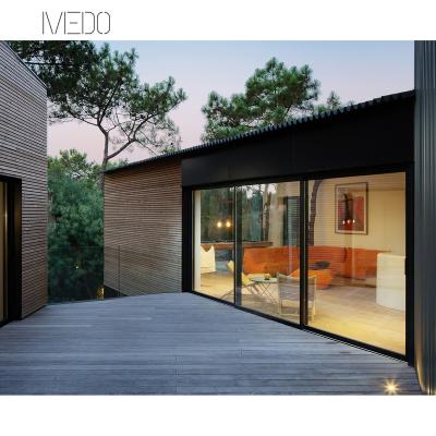 China Thermal Insulation Medo Motorized Panoramic Sliding Door System Thin Frame Electric Automatic Sliding Door Exterior for sale