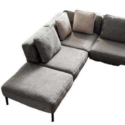 China Easy Assemble Germany Living Room Sofa Modern Minimalism Style Leather Sofa Living Room Modern Low Arm Sofa for sale