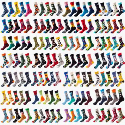 China Cmax Unisex Fashion Colorful Funny Happy Crew Of Calcetines Design Socks Wholesale Cotton Sporty Men Socks Mens for sale