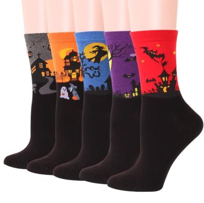 China Hot Sale QUICK DRY Women's Winter Pumpkin Couples Socks Halloween Retro Japanese Gift Socks Men's Socks for sale