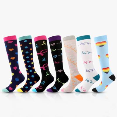 China Factory direct sales Amazon spot knee protection antibacterial sports antibacterial compression socks outdoor riding socks for sale