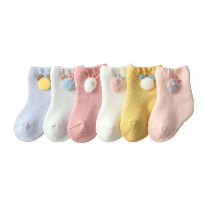 China Keep Warm Custom Cotton Socks Kids 3D Baby Socks Unisex Newborn Baby Sock for sale