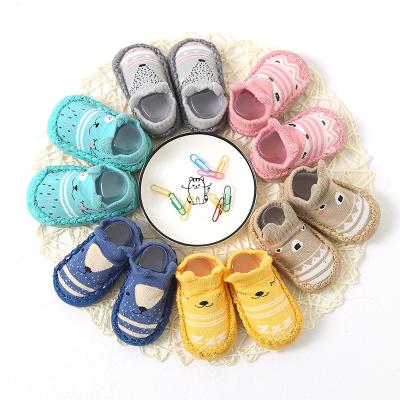 China Wholesale QUICK DRY Animals Toddler Cartoon Warm Floor Knit Non Slip Slipper Baby Socks Rubber Sole Shoes for sale