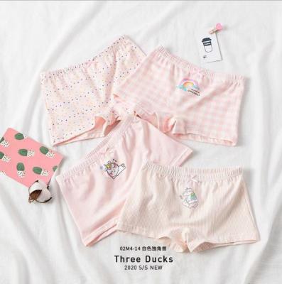 China Hot Selling Breathable Cotton Underwear Children 4pcs Panties For Girl Children Korean Underwear Wholesale Panties for sale