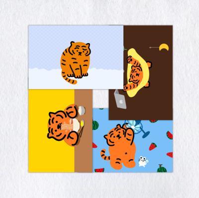 China 2022 simple beautiful usa style creative tiger design greeting card envelope for sale