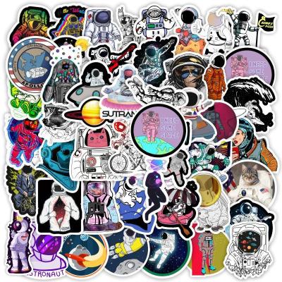 China Cartoon Sticker Kids And Cute Astronaut Rocket Graffiti Kids Sticker For Notebook Cell Phone Vinyl Stickers for sale