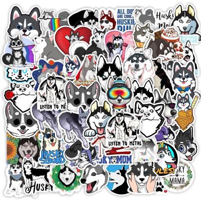 China Cartoon Sticker Set 50 /pcs Personality Huskie No Repeat Cool Stickers Car Motorcycle iPhone Vinyl Stickers Wholesale for sale