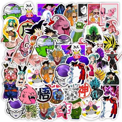 China Popular cartoon sticker japan anime cartoon dragon ball stickers, anime soccer stickers for laptop water glass for sale