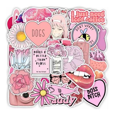 China Hot fashionable cute funny kawaii girl cartoon sticker Amazon rose decoration self-adhesive stickers for sale