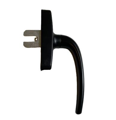 China Modern Luxury Solid Thickened Black Aluminum Window Lever Handle Aluminium Casement Window Handle for sale