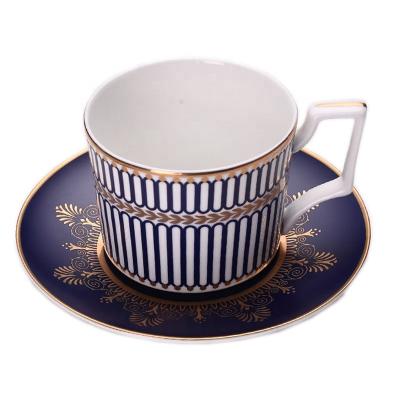 China Bone China Viable Gold Rim Coffee Sets Modern Turkish Porcelain Arabic Coffee Mug for sale