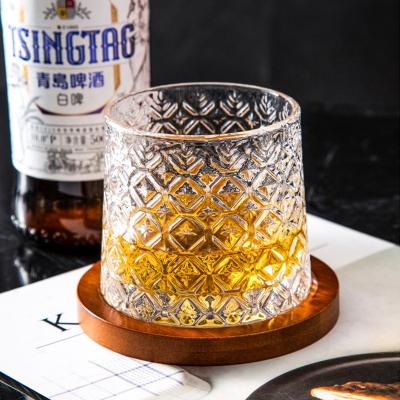 China INS Whiskey Mug Thickened Personality Tumbler Wine Beer Decompression Creative Viable Rotating Glass Mug for sale