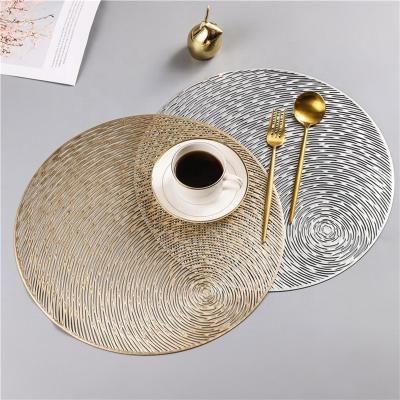 China New Round Cavity Insulation Protective Creative Viable Hotel Restaurant Non-slip Mat Environmental Protection Pvc Place Coffee Cup Mat for sale