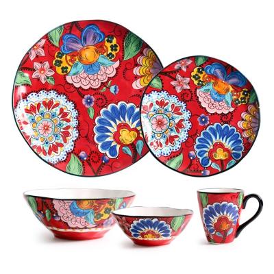 China Disposable Creative Ceramic Dish Bowl New Wedding Home Gift Set Japanese Steak Dish Salad Bowl Western Dish Tableware for sale