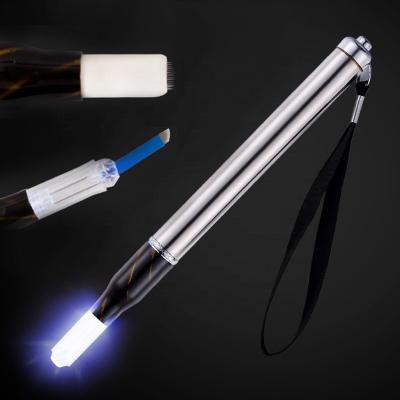 China Permanent Microblading 3D Pen LED Light Multifunctional Needle Blade Manual Tattoo Machine For Permanent Makeup Eyebrow for sale