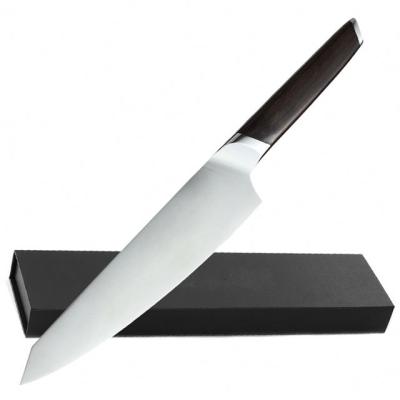 China Fruit Vegetable MEAT Amazon Hot Selling Chef Knife With Ebony Wood Handle High Carbon German Stainless Steel Chef Knife for sale