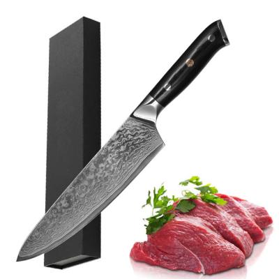 China Stocked Kitchen Chef's Knives 8 Inch Stamping Handle Ultra Sharp Damascus Knife for sale